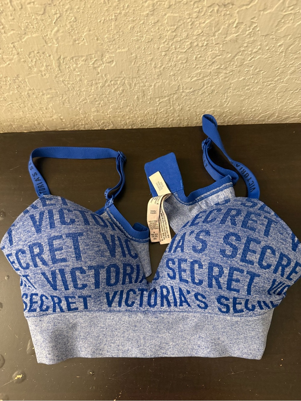 Victoria's Secret Royal Blue Logo Seamless Bra